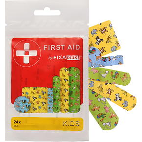 Fixaplast First Aid Kids mix plastrów, 24 szt.