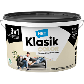 Het Klasik Color farba malarska, 0017 biała śmietankowa, 4 kg