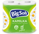 Big Soft Kamilka 3-warstwowy papier toaletowy, 4 rolki, 16,8 m rolka