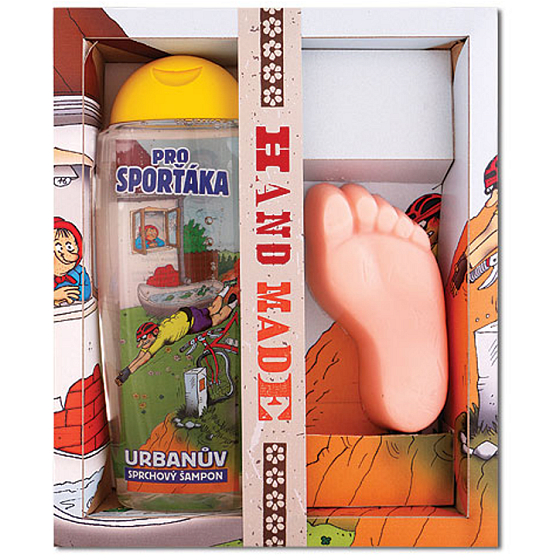 Bohemia Gifts Urbanova kosmetika Pro sporťáka sprchový gel 300 ml + ručně vyráběné toaletní mýdlo, kosmetická sada