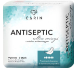 Carin Antiseptic Ultra Wings cienkie wkładki intymne, 9 szt.