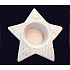 Svícen hvězda z porcelánu na svíčku 12 cm