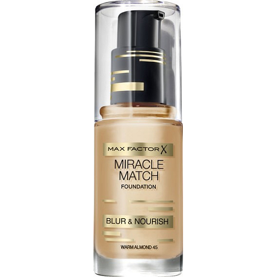 Max Factor Miracle Match Foundation make-up 45 Warm Almond 30 ml