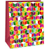 Ditipo Dárková papírová taška 26,4 x 13,6 x 32,7 cm barevné čtverečky