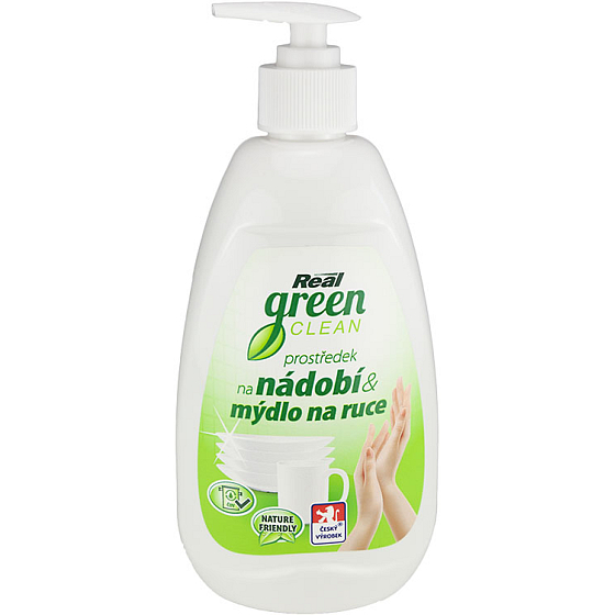 Real Green Clean prostředek na nádobí & mýdlo na ruce 500 g