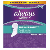 Always Dailies Fresh & Protect Normal z delikatną wkładką higieniczną 60 sztuk