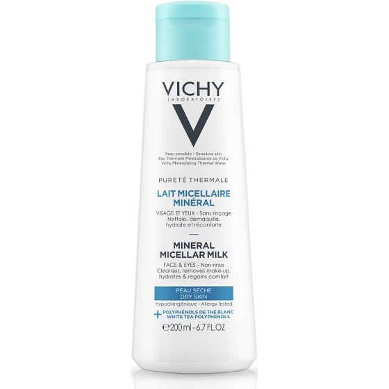 Vichy Pureté Thermale Micelární mléko pro suchou pleť 200 ml