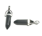 Obsidian wahadło sześcian naturalny kamień 41 x 13 mm, kamień ochrony