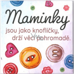 Albi Magnes z grawerem Mamy są jak guziki 6,5 x 6,5 cm