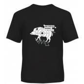 Albi Humorystyczny T-shirt Największy kania w rzece, rozmiar męski L