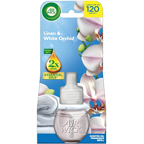 Air Wick Essential Oils pranie i biała orchidea wkład do elektrycznego odświeżacza 19 ml