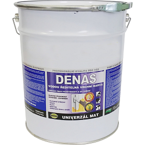 DENAS UNIVERZÁL-MAT farba wierzchnia do drewna, metalu i betonu, 0100 biała, 10 kg DENAS UNIVERZÁL-MAT farba wierzchnia do drewna, metalu i betonu, 0100 biała, 10 kg