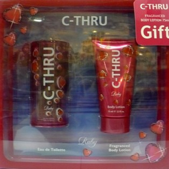 C-Thru Ruby toaletní voda pro ženy 30 ml + tělové mléko 75 ml, dárková sada