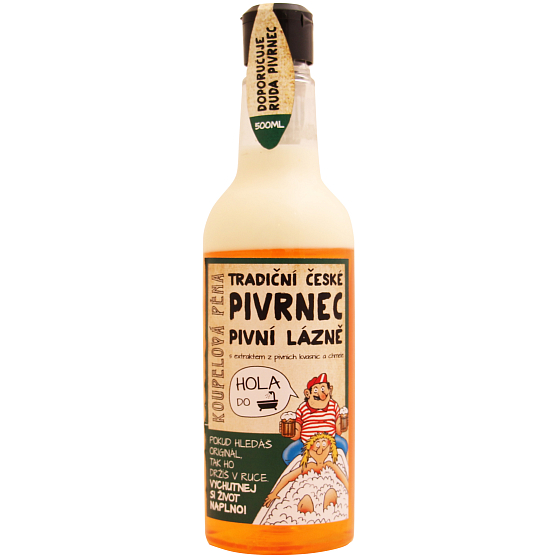 Bohemia Gifts Pivrnec z ekstraktami z drożdży piwnych i chmielu jasna dwuskładnikowa piana do kąpieli 500 ml