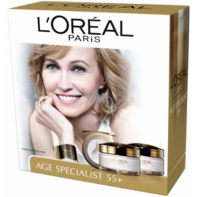 Loreal Paris Age Specialist 55+ denní krém 50 ml + noční krém 50 ml, kosmetická sada pro ženy Loreal Paris Age Specialist 55+ denní krém 50 ml + noční krém 50 ml, kosmetická sada pro ženy