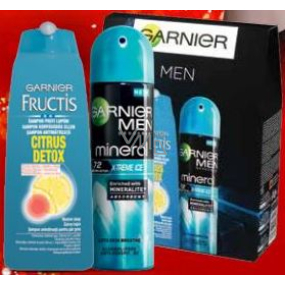 Garnier Men Fresh Start Duo šampon Citrus Detox 250 ml + deodorant sprej Extreme Ice 150 ml, kosmetická sada