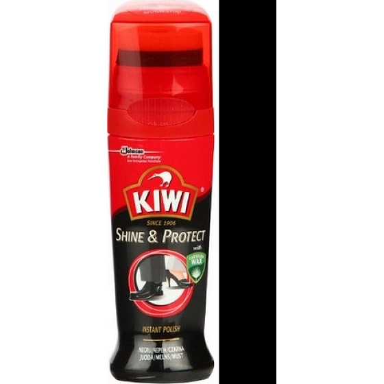 Kiwi Shine & Protect černý tekutý vosk s aplikační houbičkou 50 ml