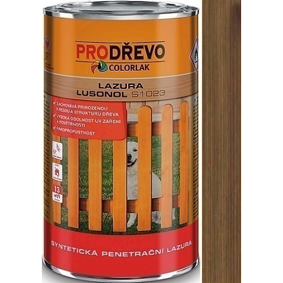 Colorlak Lazura Lusonol S1023 synteticná penetrační lazura Teak 0,9 l