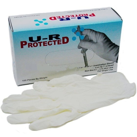 ProtecteD U-R Rukavice Nitrilové jednorázové bezprašné velikost S box 100 kusů