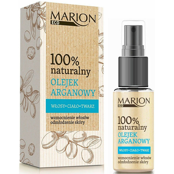 Marion Eco Arganový olej z Maroka 100% přírodní bio olej pro vlasy, pleť a tělo, omlazení pleti 25 ml