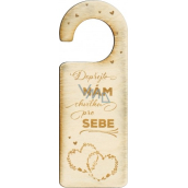 Albi Wizytówka na drzwi drewniana Ślub 22,5 x 8,3 x 0,3 cm