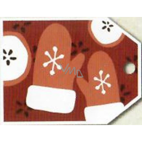 Nekupto Vánoční kartičky na dárky rukavice 5,5 x 7,5 cm 6 kusů