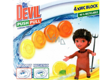 Dr. Devil Lemon Fresh Push Pull WC blok bez koszyka 4 x 20 g