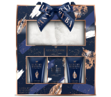 Grace Cole Golden Embers & Cashmere klapky 1 para + żel do mycia nóg 100 ml + krem do nóg 100 ml + sól do kąpieli 80 g, kosmetyczny zestaw dla kobiet