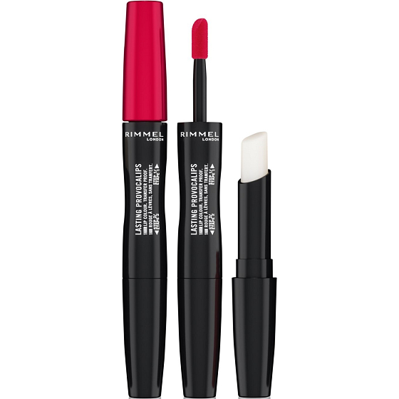 Rimmel London Lasting Provocalips Double Ended długotrwała szminka płynna 500 Kiss The Town Red 3,5 g