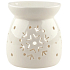 Aromalampa porcelánová bílá s vločkami 9,9 cm