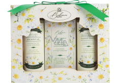 Bohemia Gifts Rumianek żel pod prysznic 100 ml + szampon do włosów 100 ml + mydło toaletowe 100 ml, zestaw kosmetyczny dla kobiet