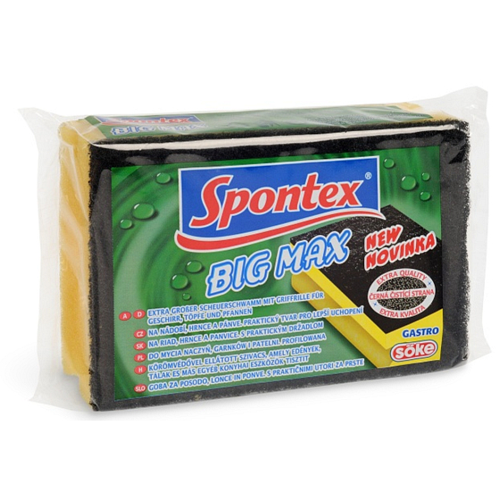 Spontex Bigmax molitanová houbička na nádobí tvarované s ochranou nehtů