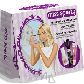 Miss Sporty řasenka 8 ml + lesk na rty 9 ml + lak na nehty 8 ml, kosmetická sada Miss Sporty řasenka 8 ml + lesk na rty 9 ml + lak na nehty 8 ml, kosmetická sada