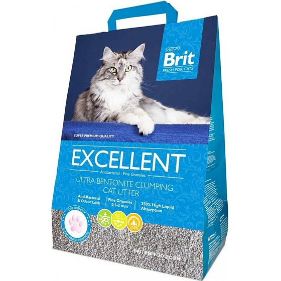Brit Fresh for Cats Excellent ultra-bentonitové přírodní hrudkující stelivo pro kočky 10 kg