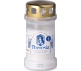 Bolsius Theresia świeczka cmentarna z wieczkiem litą białą, czas palenia 50 godzin 170 g