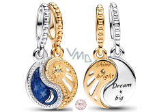 Charm Srebrny 925 Yin & Yang, rozdzielalny wisiorek na bransoletkę, symbol