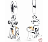 Zawieszka ze srebra próby 925 Disney 100 lat, Król Lew - Simba, do bransoletki