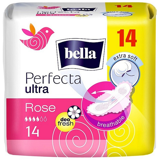 Bella Perfecta Slim Rose ultratenké aromatické hygienické vložky s křidélky 14 kusů