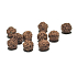 Rudraksha naturalny koralik 8 mm, 10 sztuk