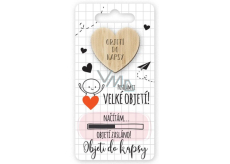 Niekupiony Kieszonkowy Uścisk Serce Wysyłam Ci Duży Uścisk!, uścisk do kieszeni 6 x 12 cm