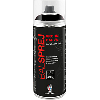 BALSPREJ vrchní univerzální akrylowy kolor w sprayu, RAL 9005 czarny mat, 400 ml