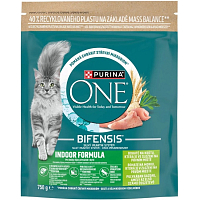 Purina ONE Bifensis Indoor granule dla kotów z indykiem i zbożem 750g