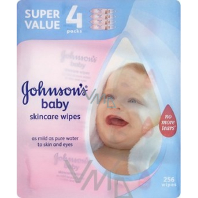 Johnsons Baby Wipes Skincare Vlhčené ubrousky 256 kusů