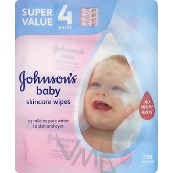 Johnsons Baby Wipes Skincare Vlhčené ubrousky 256 kusů