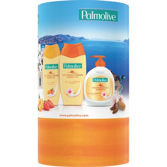 Palmolive Vzpomínky na Středomoří sprchový gel 2 x 250 ml + mýdlo 300 ml, dárková plechovka, kosmetická sada