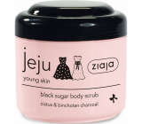 Ziaja Jeju czarny cukrowy peeling do ciała z działaniem przeciwzapalnym i antybakteryjnym 200 ml