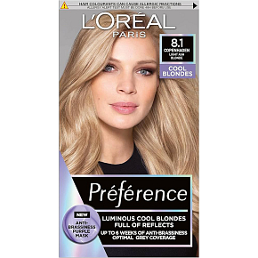 L'oreal Paris Préférence Cool Blondes farba do włosów, Kopenhaga, jasny popielaty blond 8.1 L'oreal Paris Préférence Cool Blondes farba do włosów, Kopenhaga, jasny popielaty blond 8.1
