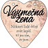 Albi Závěsná plaketka srdce Výjimečná žena 9 x 10 cm