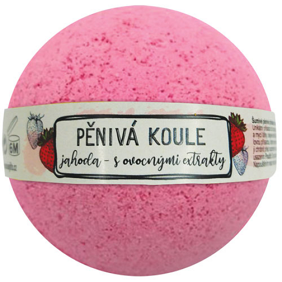 Bohemia Gifts Jahoda s ovocnými extrakty šumivá pěnivá koule 100 g