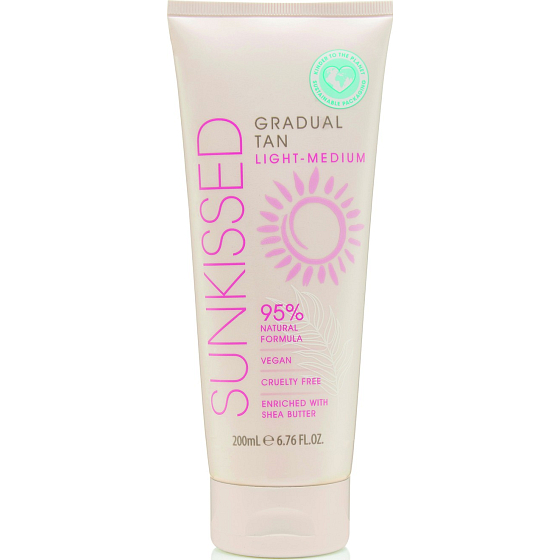 Sunkissed Gradual Tan samoopalovací mléko pro postupné lehké opálení Light Medium 200 ml